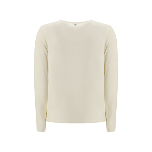 Max Mara Cream Cotton Long Sleeve T-Shirt