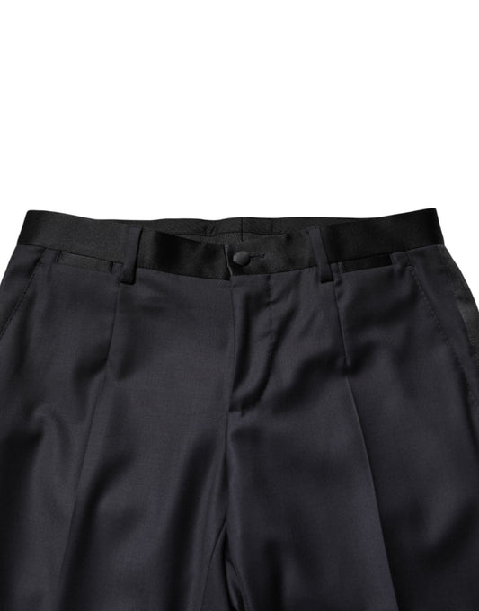 Dolce & Gabbana Black Wool Single Breasted 3 Piece Men Suit