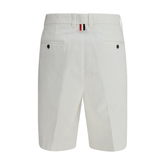 Thom Browne White Polyester Bermuda Shorts