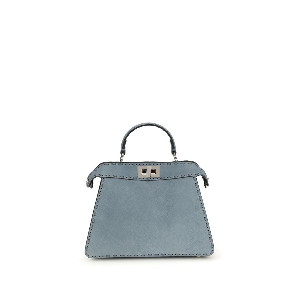 Fendi Light Blue Calf Leather Bos Taurus Handbag