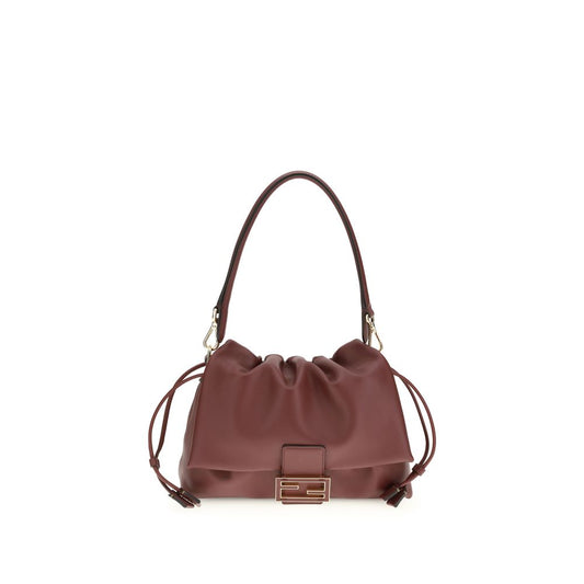 Fendi Bordeaux Calf Leather Bos Taurus Shoulder Bag