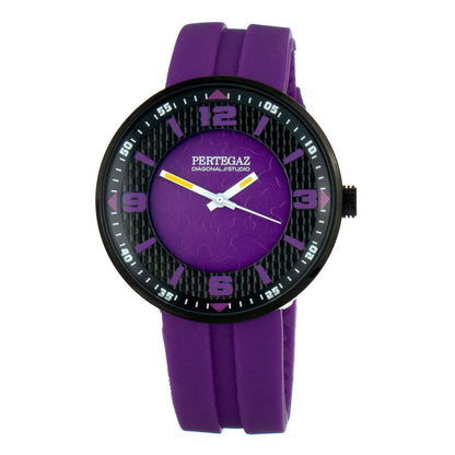 PERTEGAZ Purple Rubber Bracelet Watch