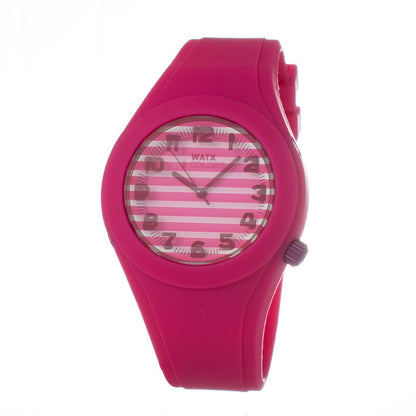 WATXANDCO Pink Synthetic Bracelet Watch