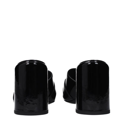 Versace Black Leather Platform Sandals