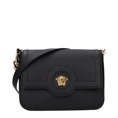 Versace Black Leather Crossbody Bag