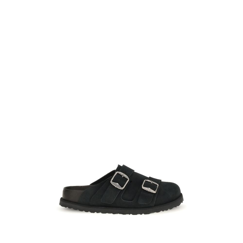 BIRKENSTOCK 1774 Black Calf Leather Bos Taurus Mules