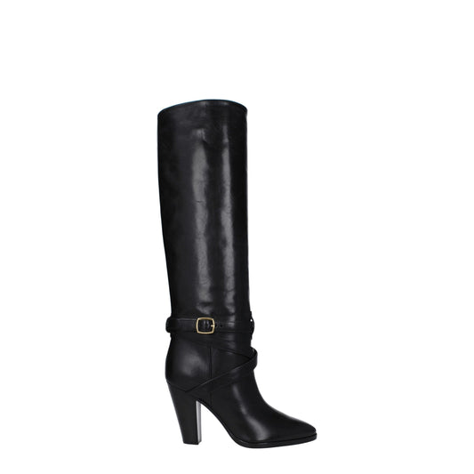 Celine Black Leather Boots