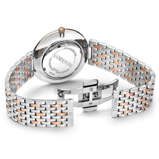 TITONI Gray Stainless Steel Dress Watch