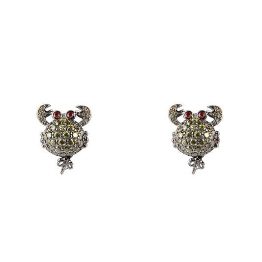 Lancaster Black Silver Earrings