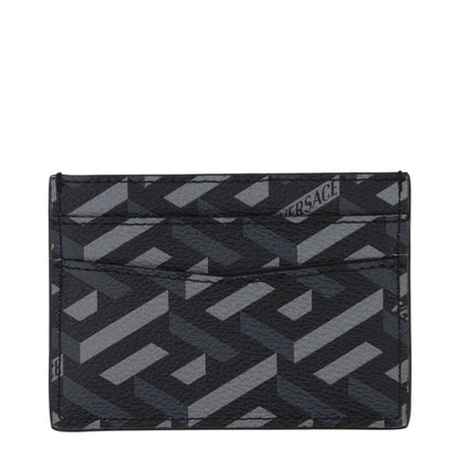 Versace Black Fabric Cardholder