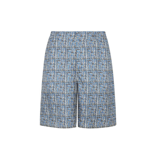 Fendi Blue Silk Shorts