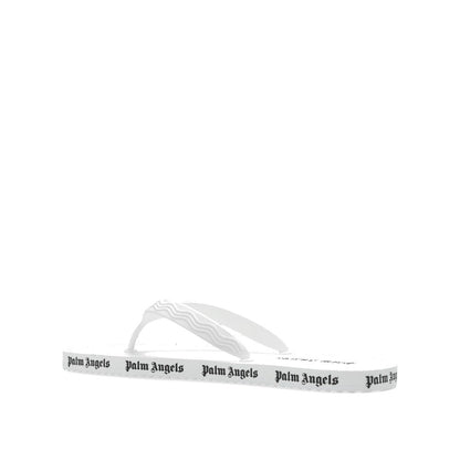 Palm Angels White Rubber Slides