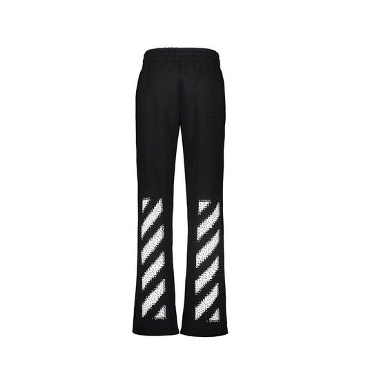 Off-White Black Cotton Casual Pants