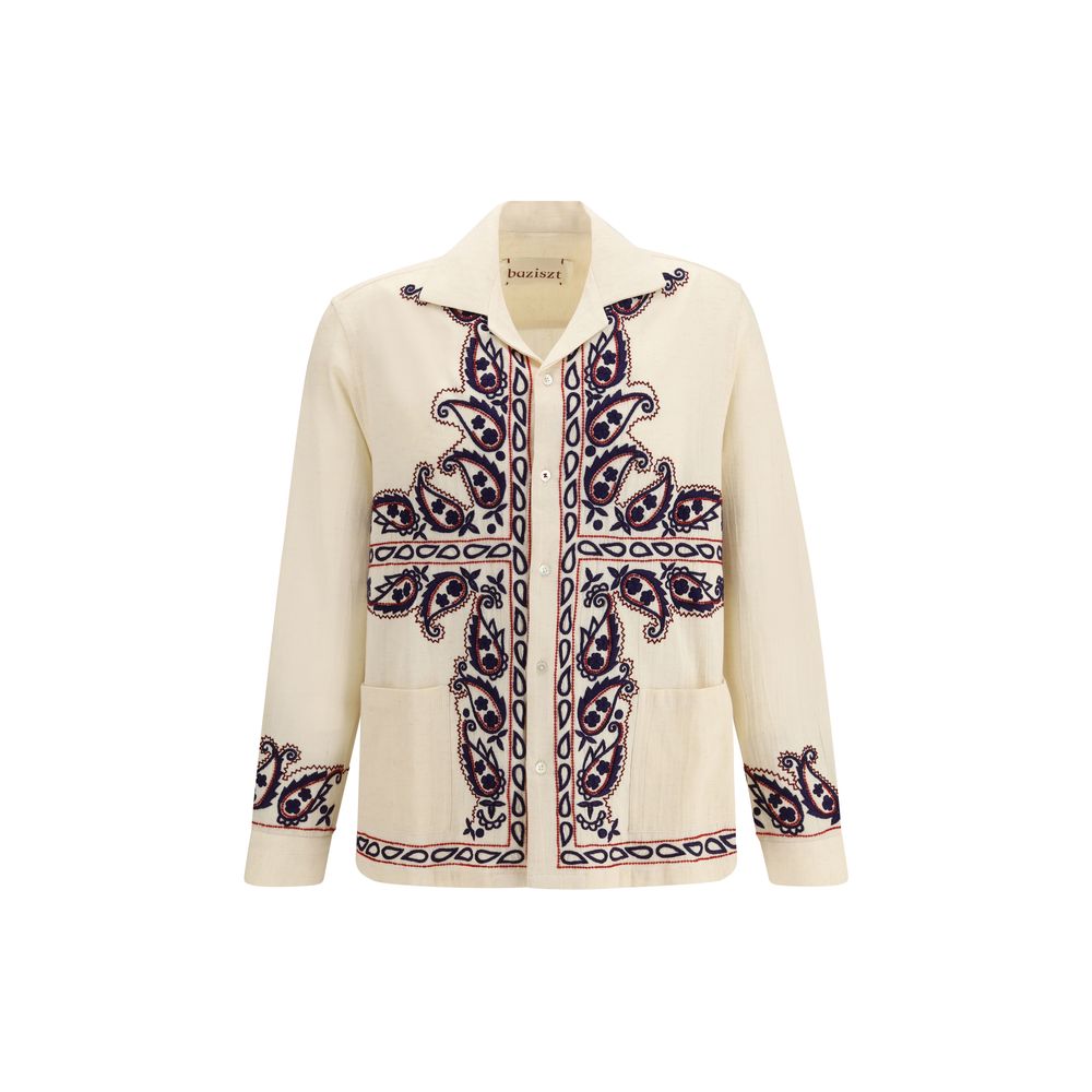 Baziszt Beige Silk Shirt