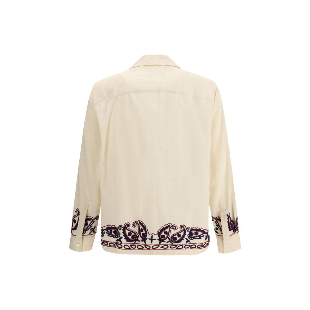 Baziszt Beige Silk Shirt