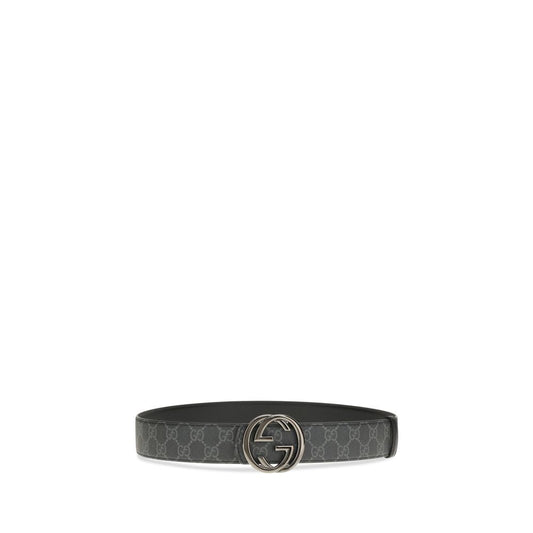 Gucci Black Calf Leather Bos Taurus Regular Belt