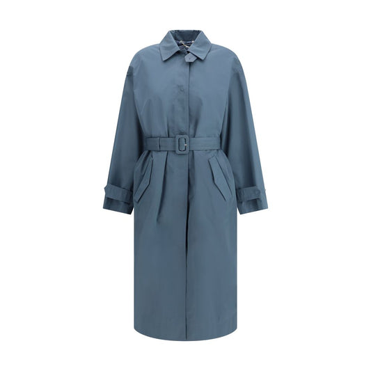 Fendi Light Blue Cotton Coat
