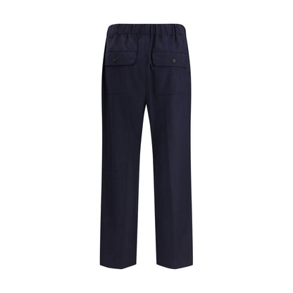 Max Mara Blue Wool Casual Pants