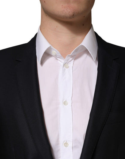 Dolce & Gabbana Blue MARTINI Single Breasted Jacket Blazer