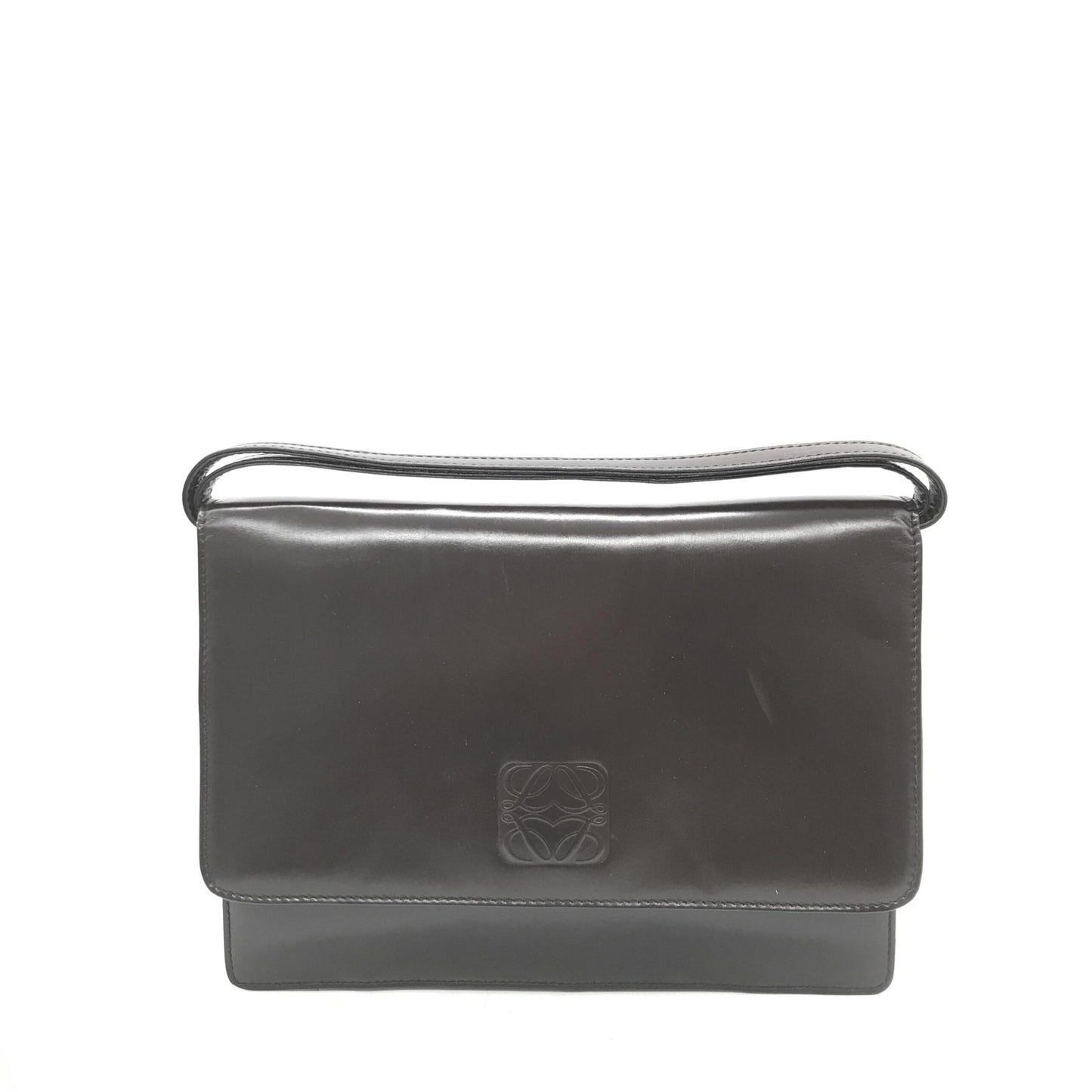 Loewe Black Leather Shoulder Bag