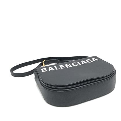 Balenciaga Black Grained Leather Crossbody Bag
