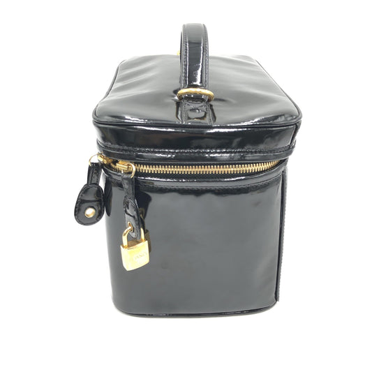 Chanel Black Patent Leather Vanity Case