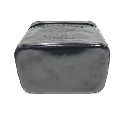 Chanel Black Patent Leather Vanity Case