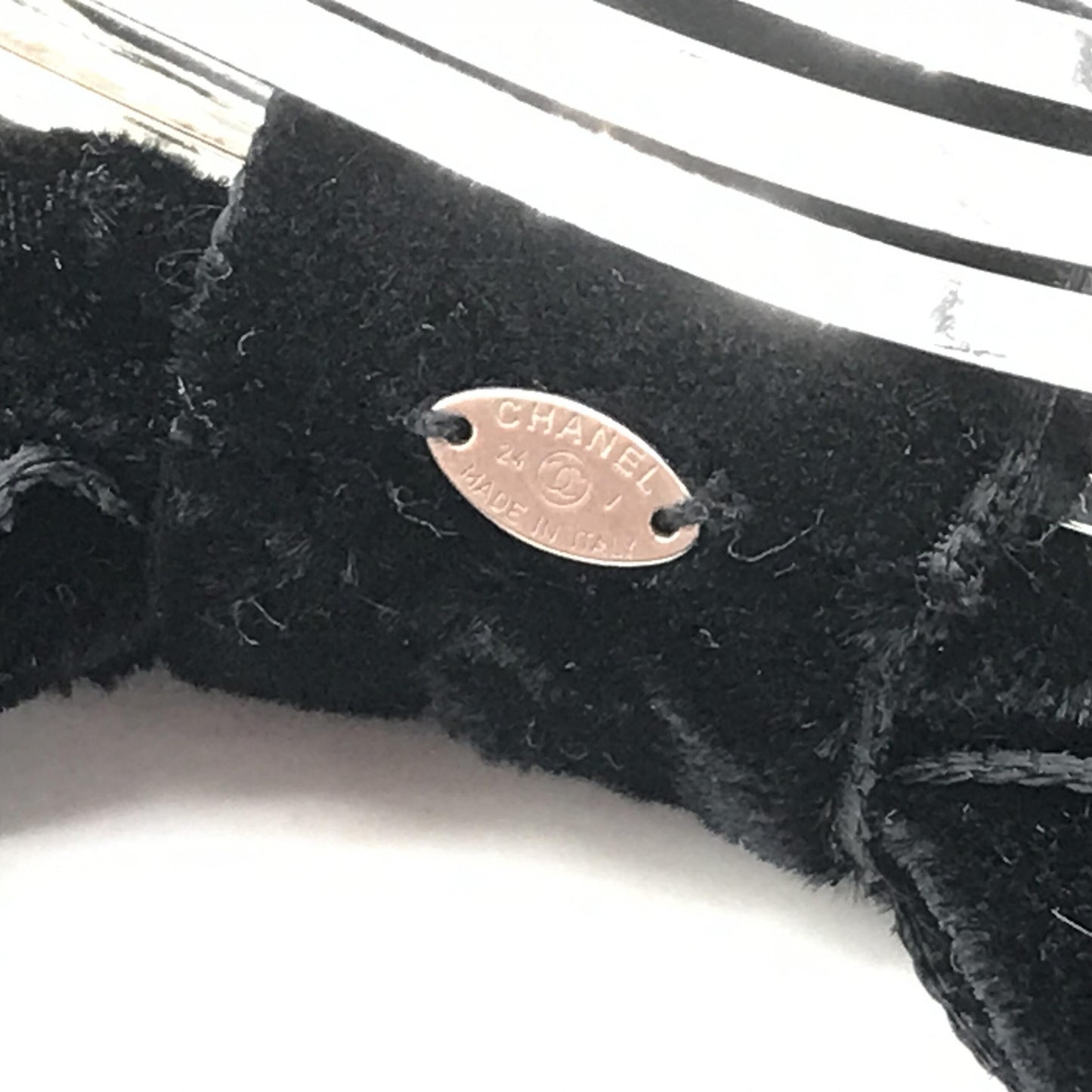 Chanel Black Velvet Bow Hair Accessory