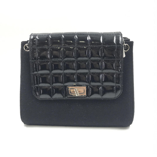 Chanel Chocolate Bar Patent Leather Shoulder Bag