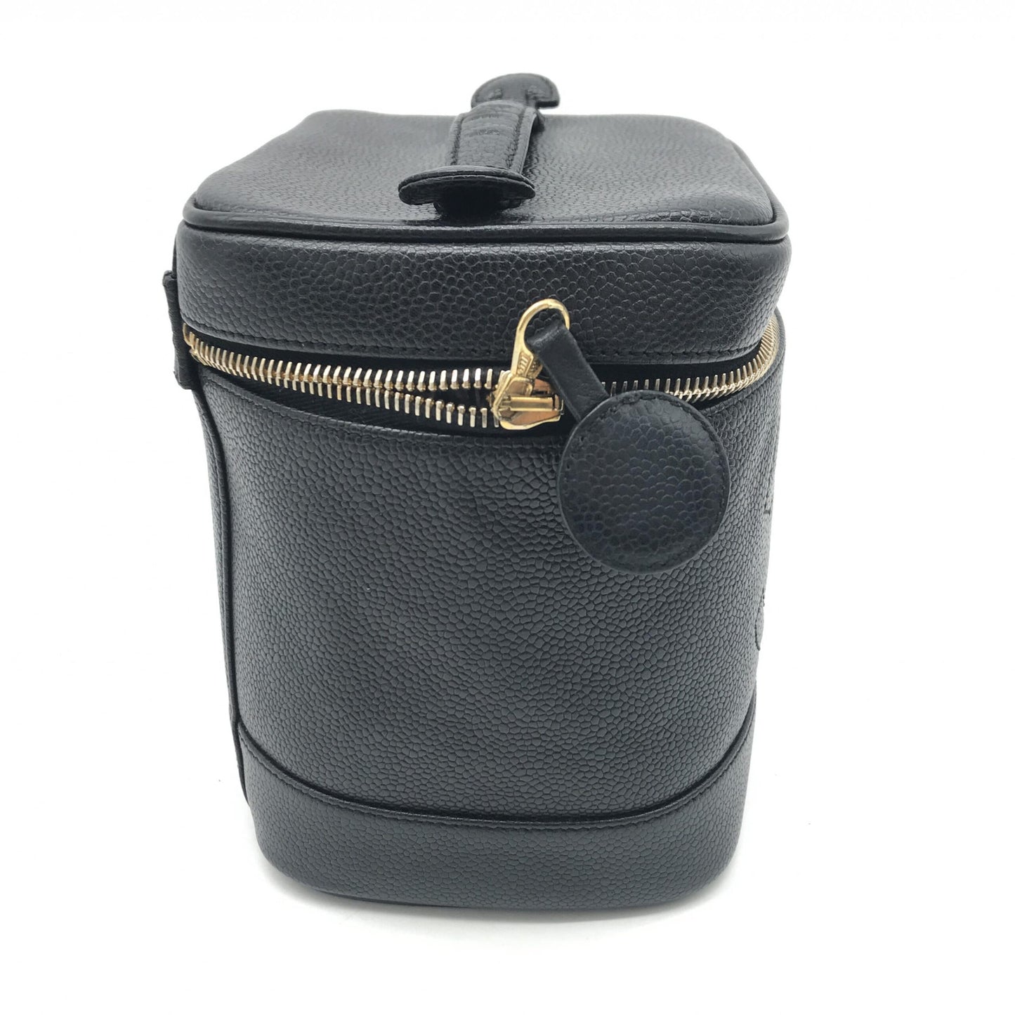 Chanel Caviar Leather Vanity Handbag In Black