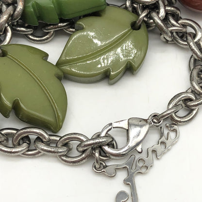 Fendi Colorful Leaf And Acorn Charm Bracelet