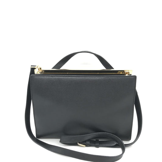 Fendi Demi Jour Black Leather Top Handle Shoulder Bag
