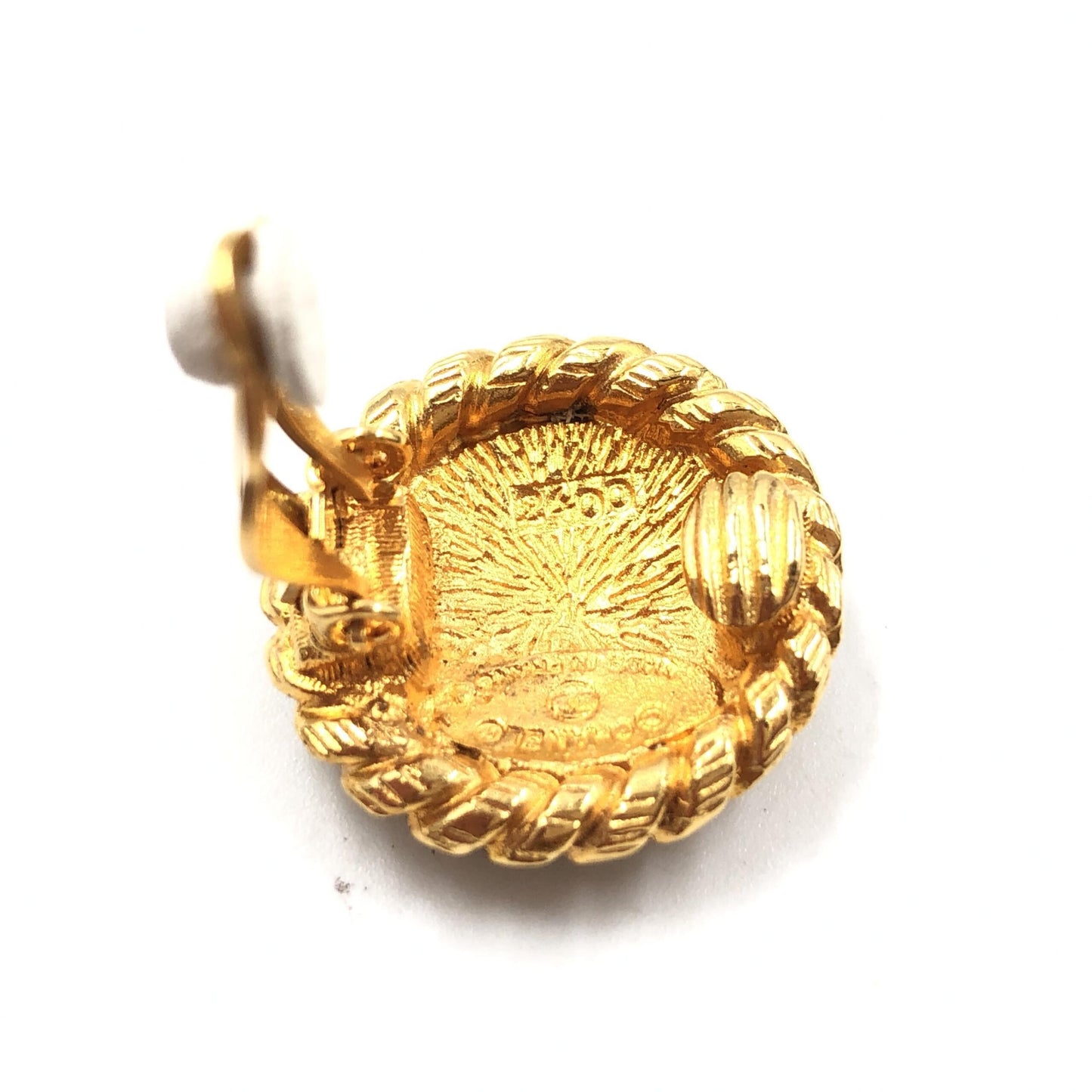 Chanel Gold Plated CC Clip On Earrings