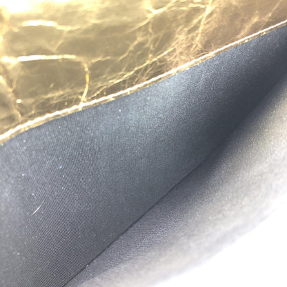 Chanel Gold Tone Votez Coco Zip Clutch