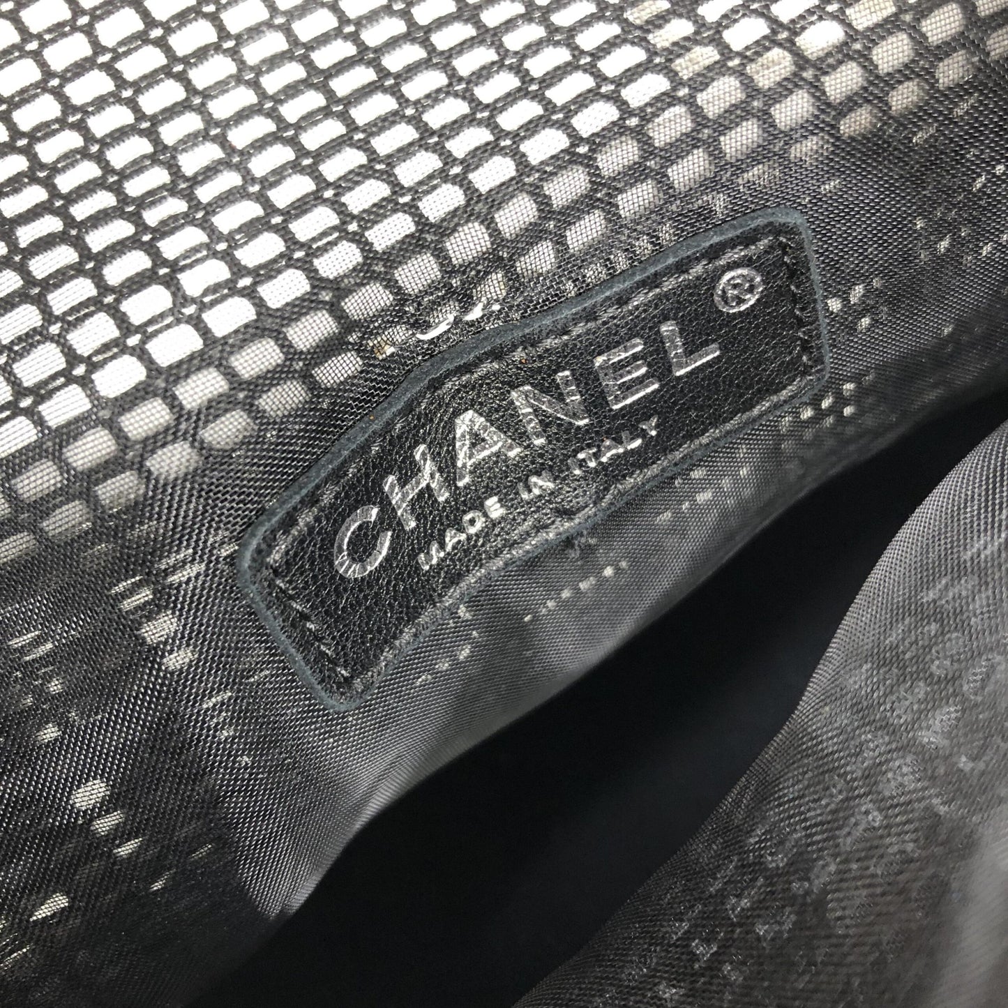 Chanel Mesh And Leather Bucket Bag