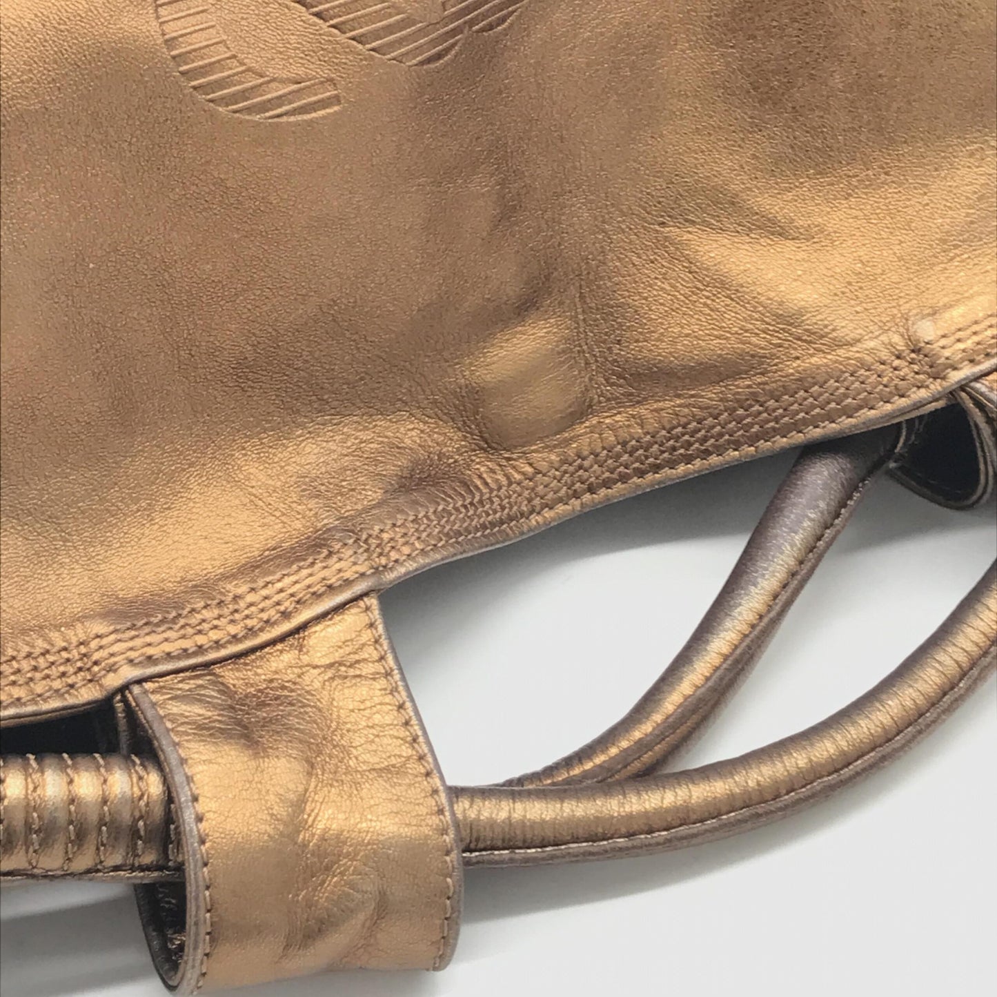 Loewe Metallic Bronze Nappa Aire Beige Shoulder Bag