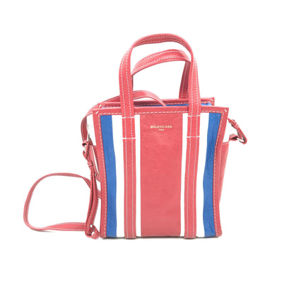 Balenciaga Multicolor Striped Leather Tote Bag