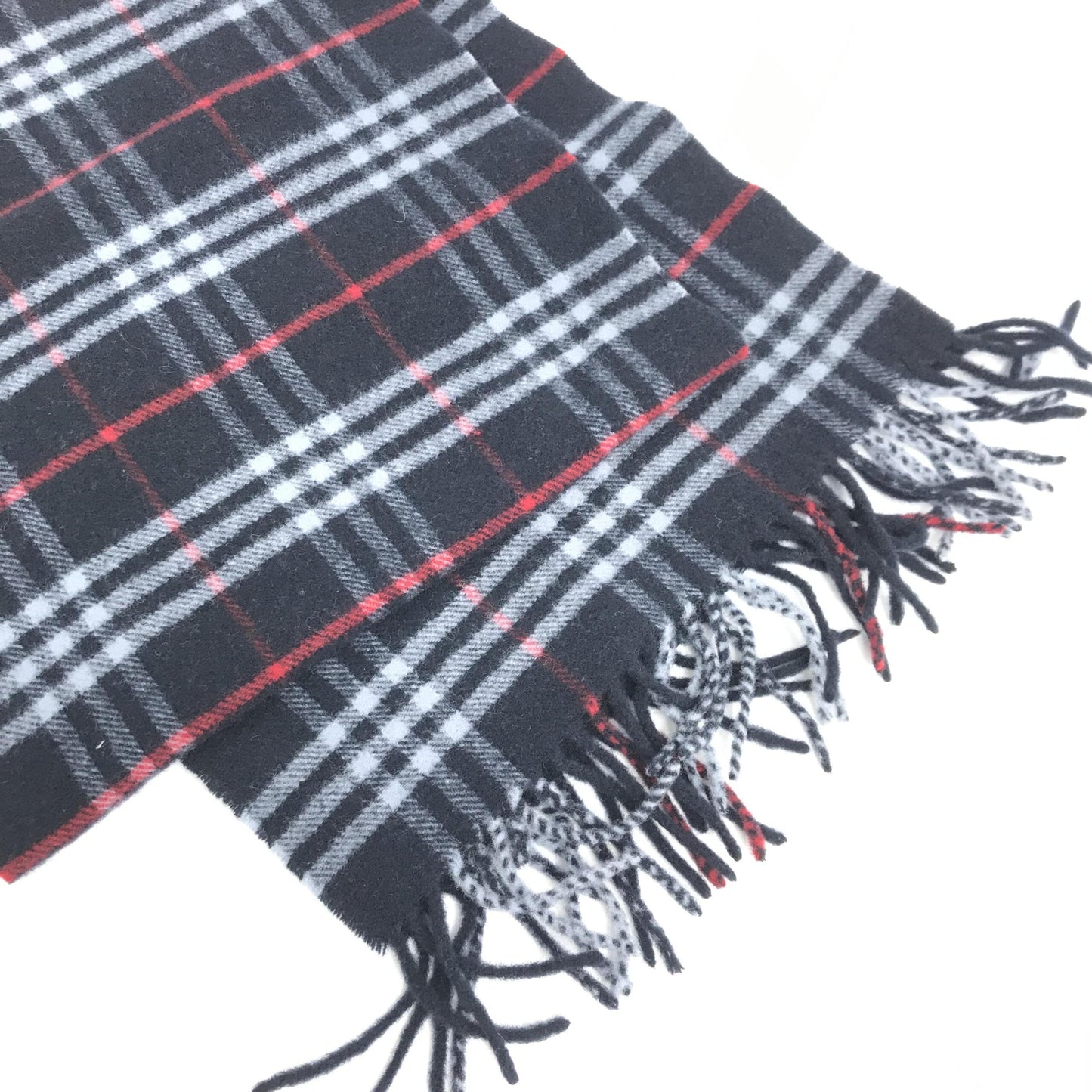 Burberry Nova Check Wool Scarf With Fringe