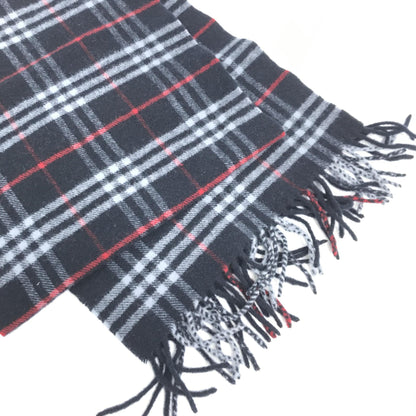 Burberry Nova Check Wool Scarf With Fringe