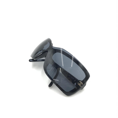 Chanel Oversized Black Sunglasses With Case