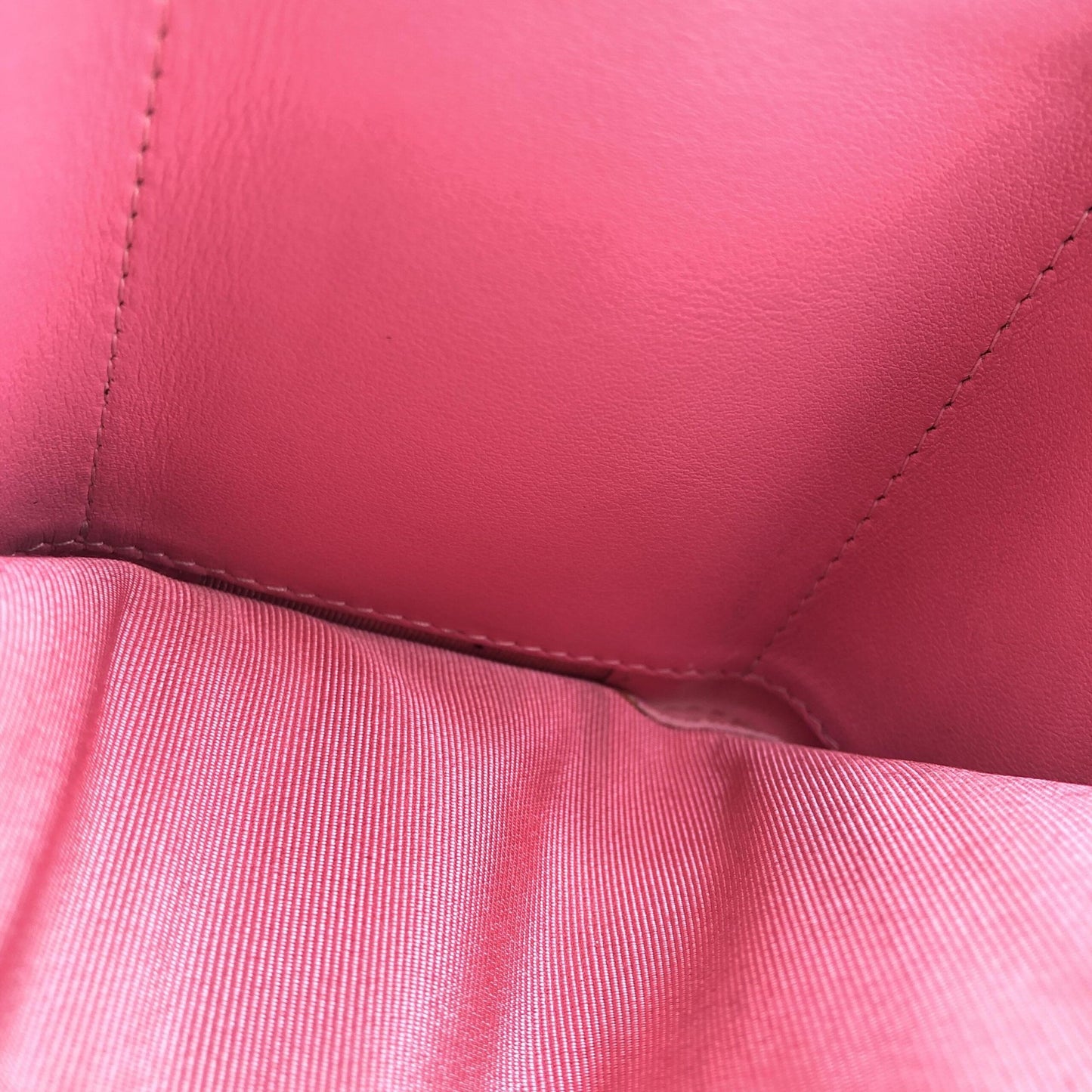 Chanel Pink Leather Quilted Flap Wallet