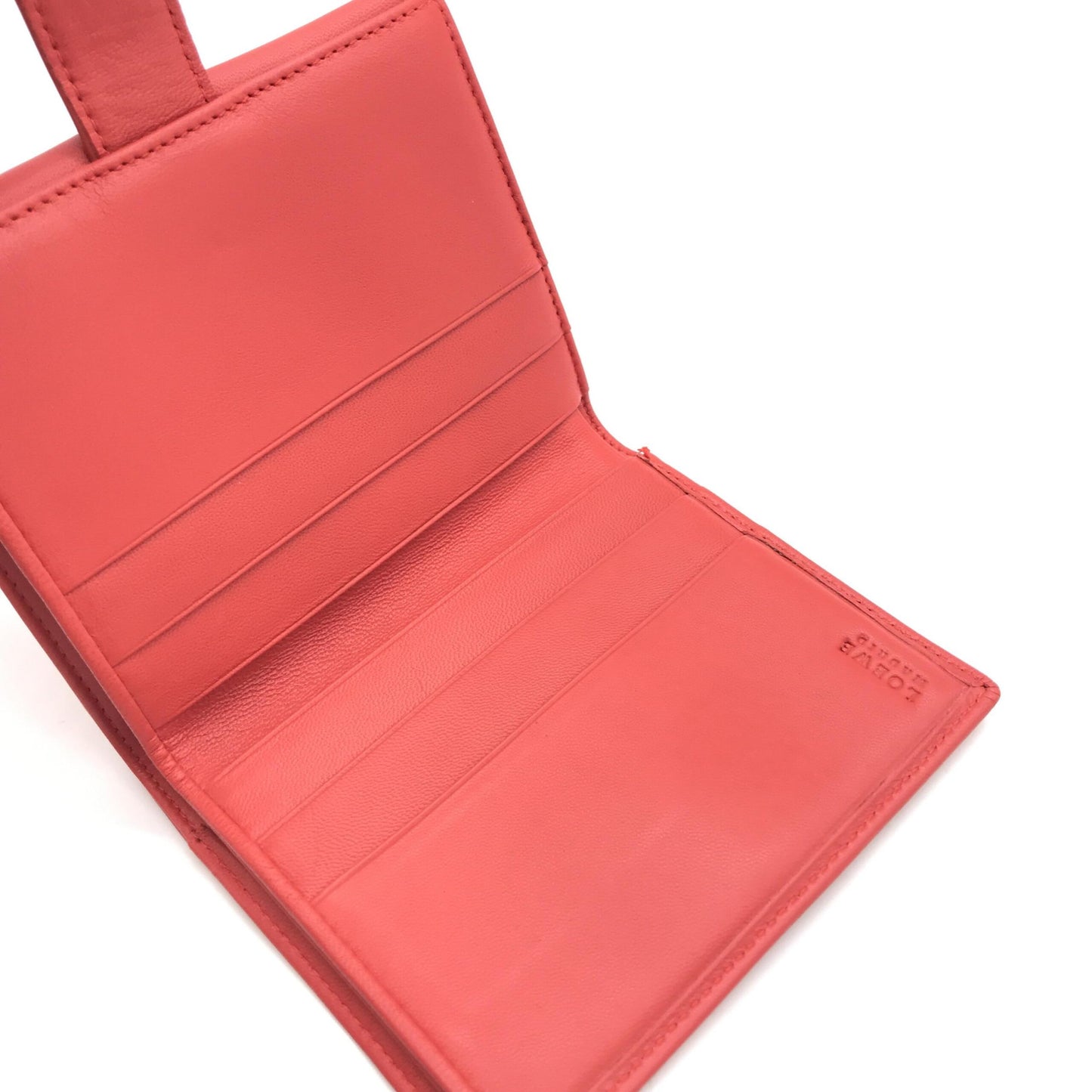 Loewe Red Leather Trifold Wallet