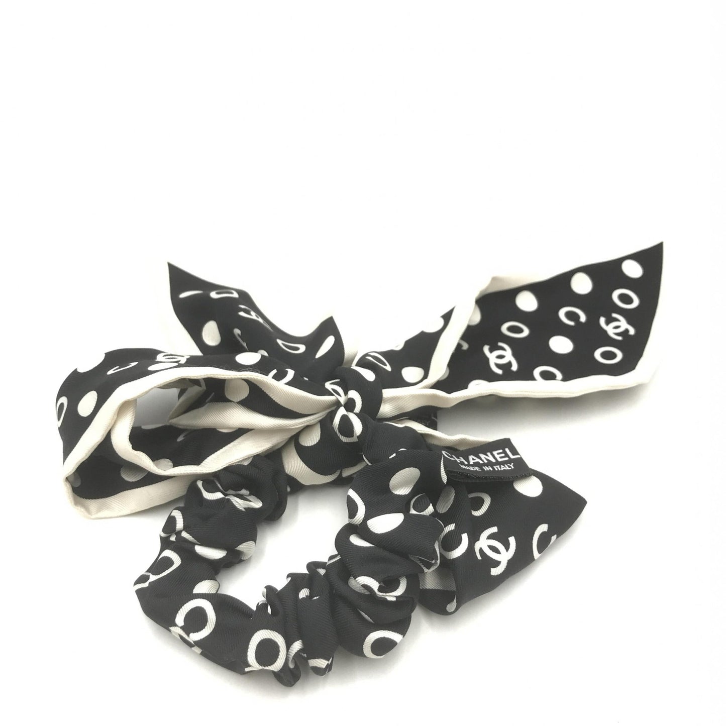 Chanel Silk Polka Dot Twilly Hair Accessory
