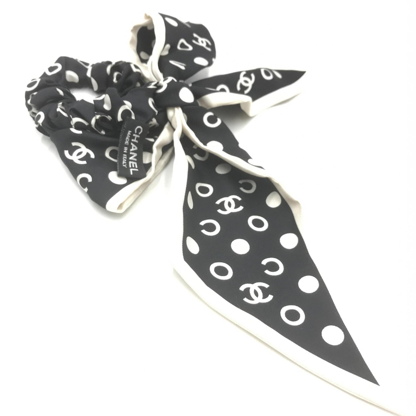 Chanel Silk Polka Dot Twilly Hair Accessory