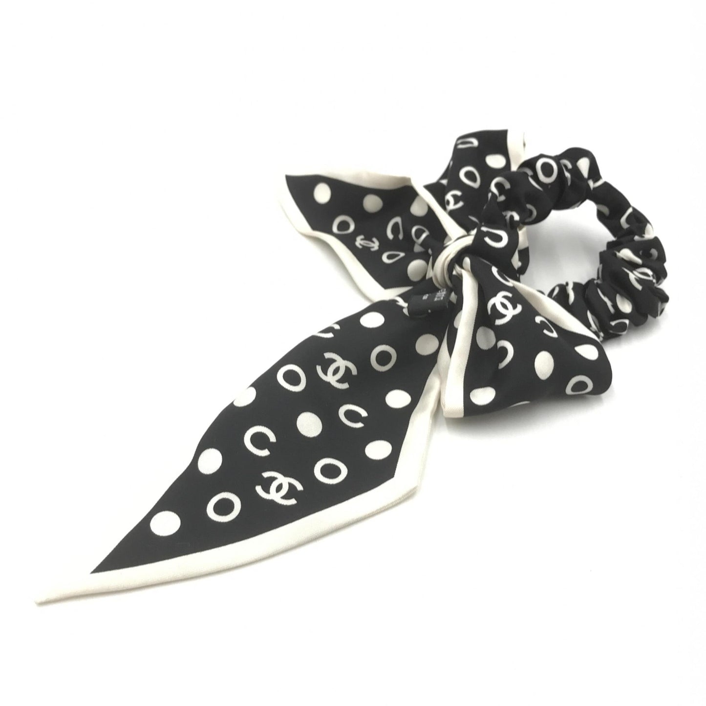 Chanel Silk Polka Dot Twilly Hair Accessory