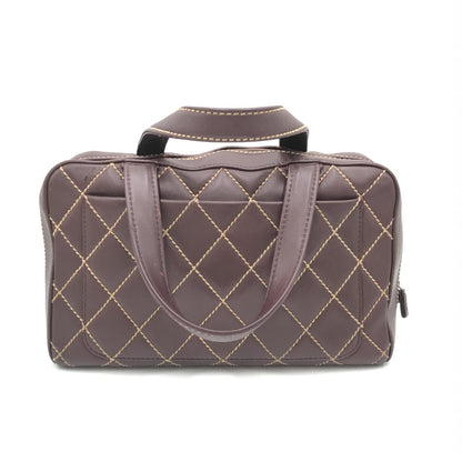 Chanel Wild Stitch Handbag Mini Boston Red