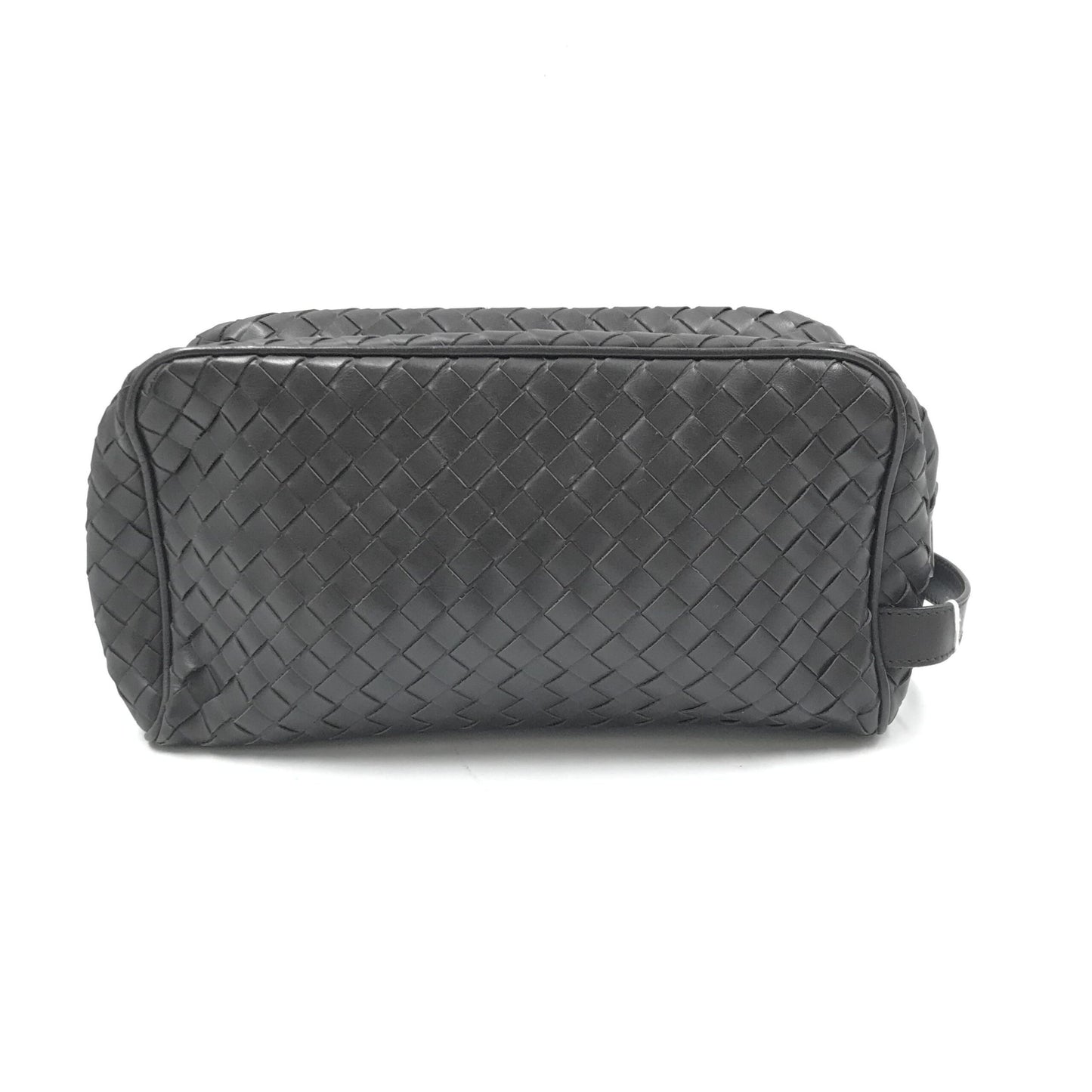 Bottega Veneta Woven Leather Cosmetic Bag, Black