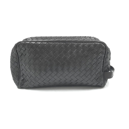 Bottega Veneta Woven Leather Cosmetic Bag, Black