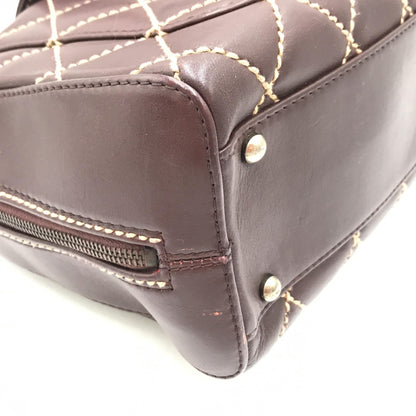 Chanel Wild Stitch Handbag Mini Boston Red