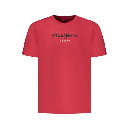 Pepe Jeans Red Cotton Men T-Shirt